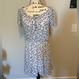 NWOT Blue floral off the shoulder summer dress